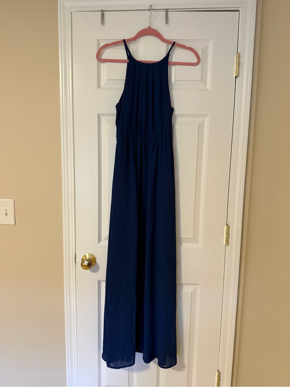 Mi Ami Sheer Bottom Halter Dress
